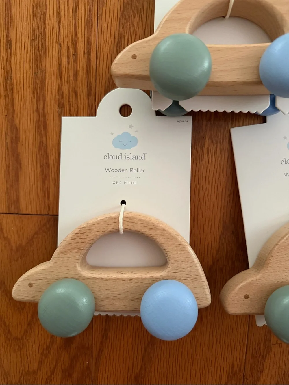 Brand new lot of 3 cloud island Wooden Car Roller Toy Cars Wheels Imaginative